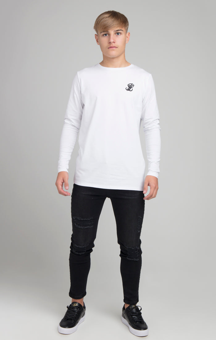Boys Illusive White Essentials Long Sleeve T-Shirt (3)
