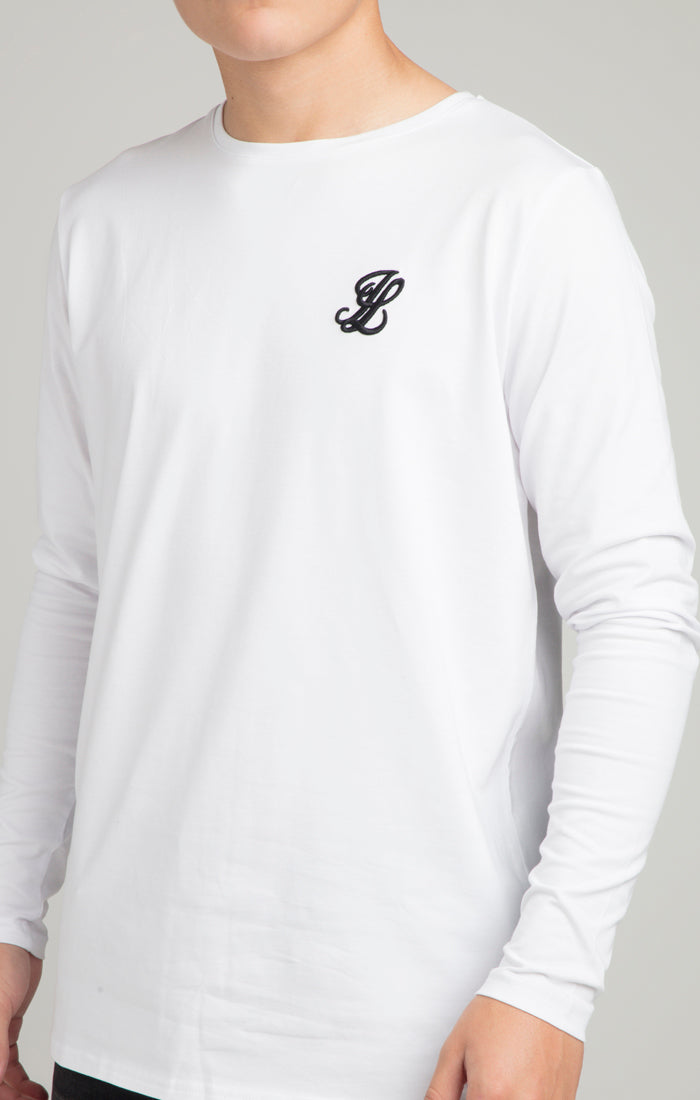 Boys Illusive White Essentials Long Sleeve T-Shirt (4)