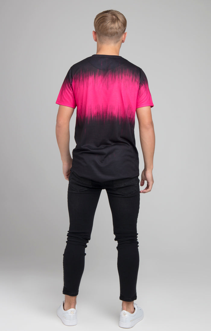 Illusive London Tie Dye Fade Tee - Black &amp; Pink (4)