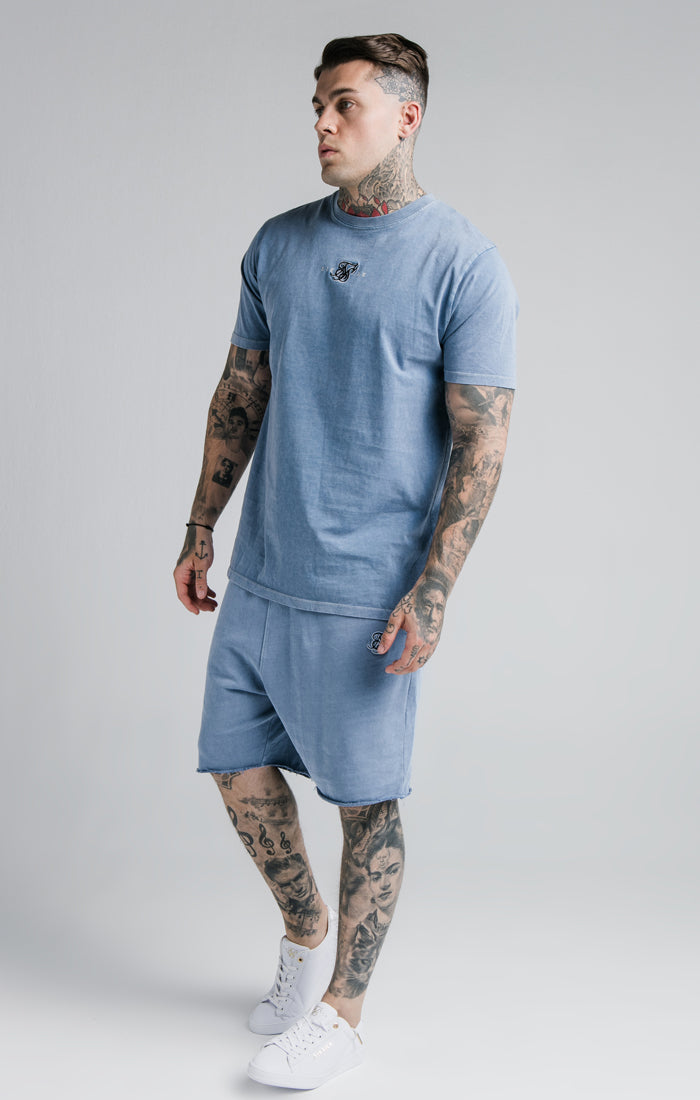 SikSilk S/S Standard Fit Tee - Washed Blue (2)