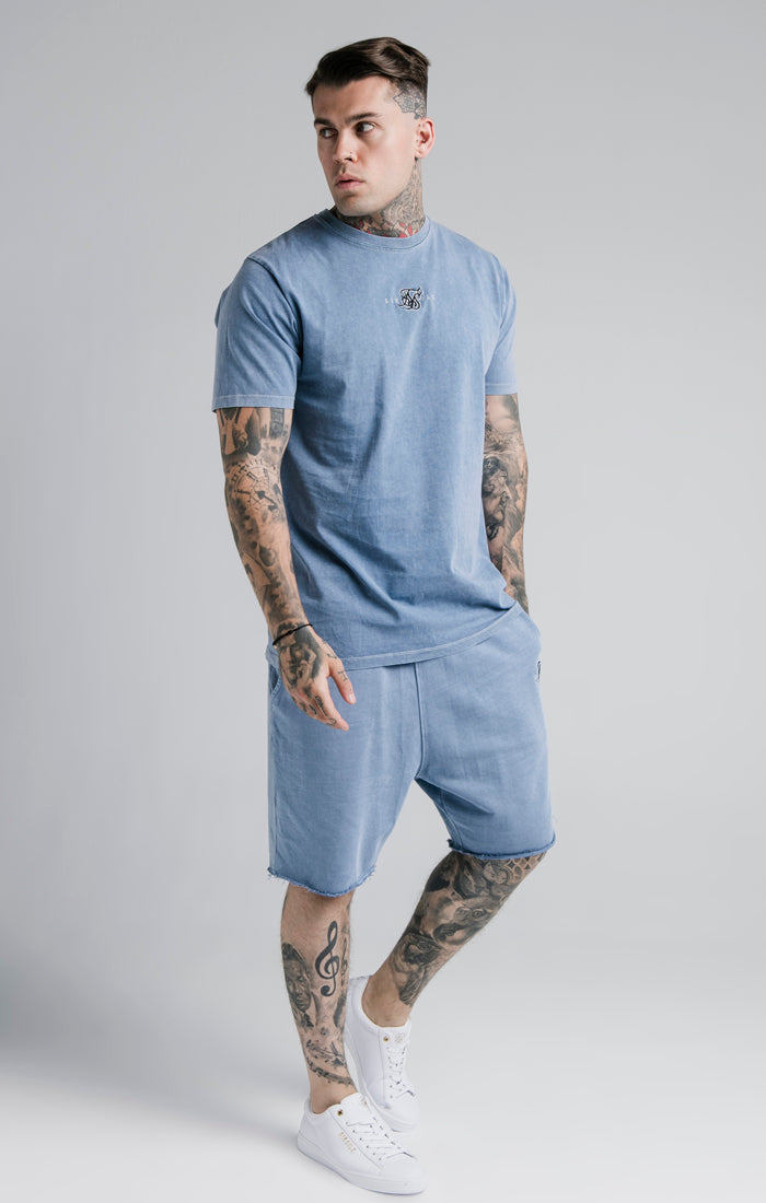 SikSilk S/S Standard Fit Tee - Washed Blue (3)
