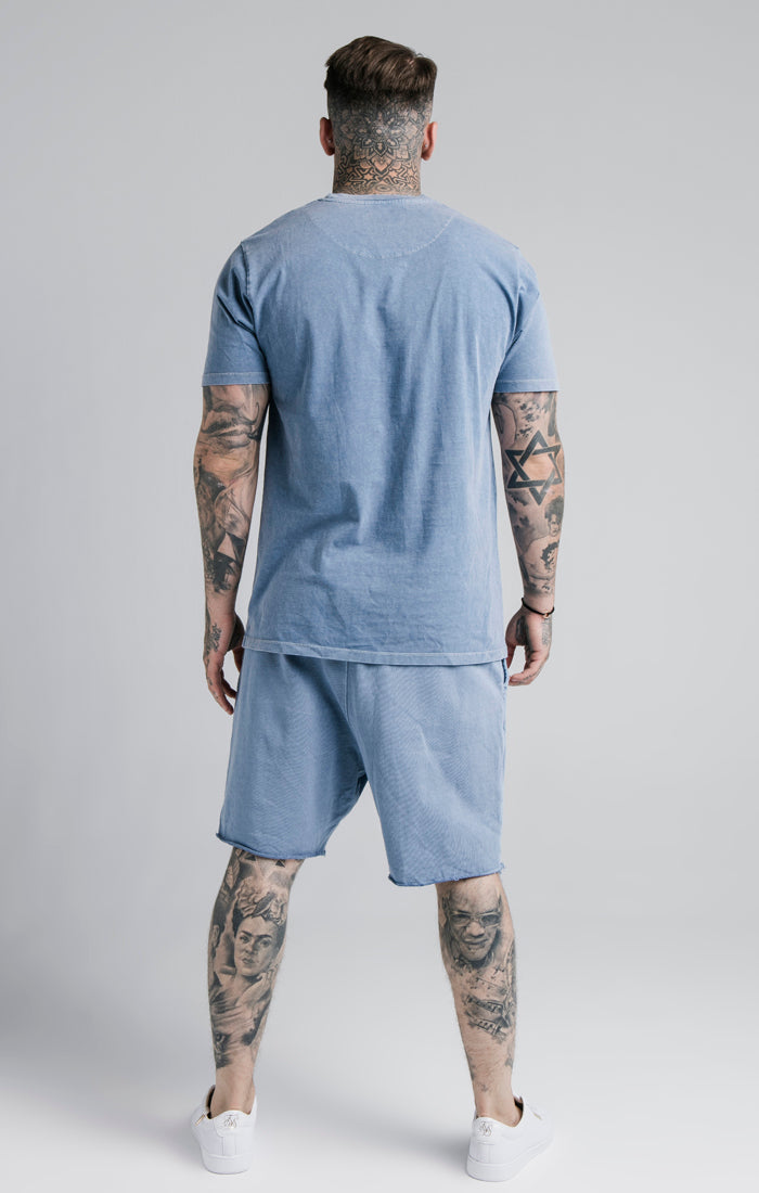 SikSilk S/S Standard Fit Tee - Washed Blue (4)