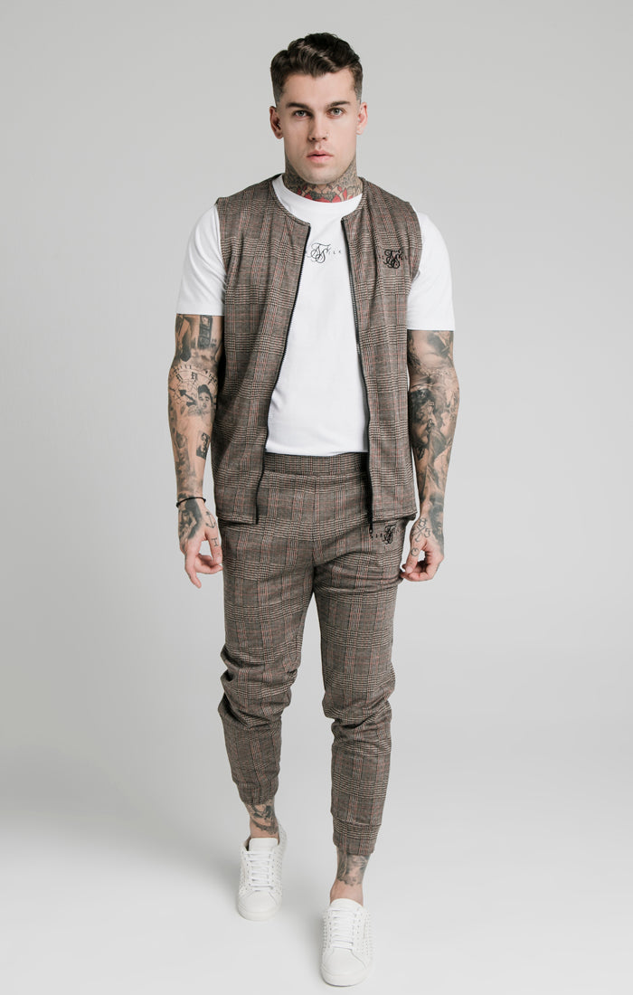 SikSilk Smart Wear Vest - Brown Dogtooth (2)