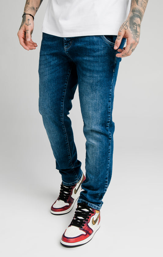 Blue Recycled Straight Cut Jean