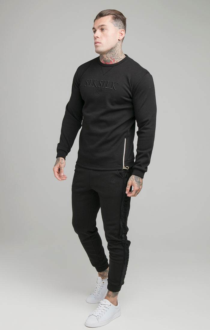 Black Opulent Crew Neck Sweatshirt (7)