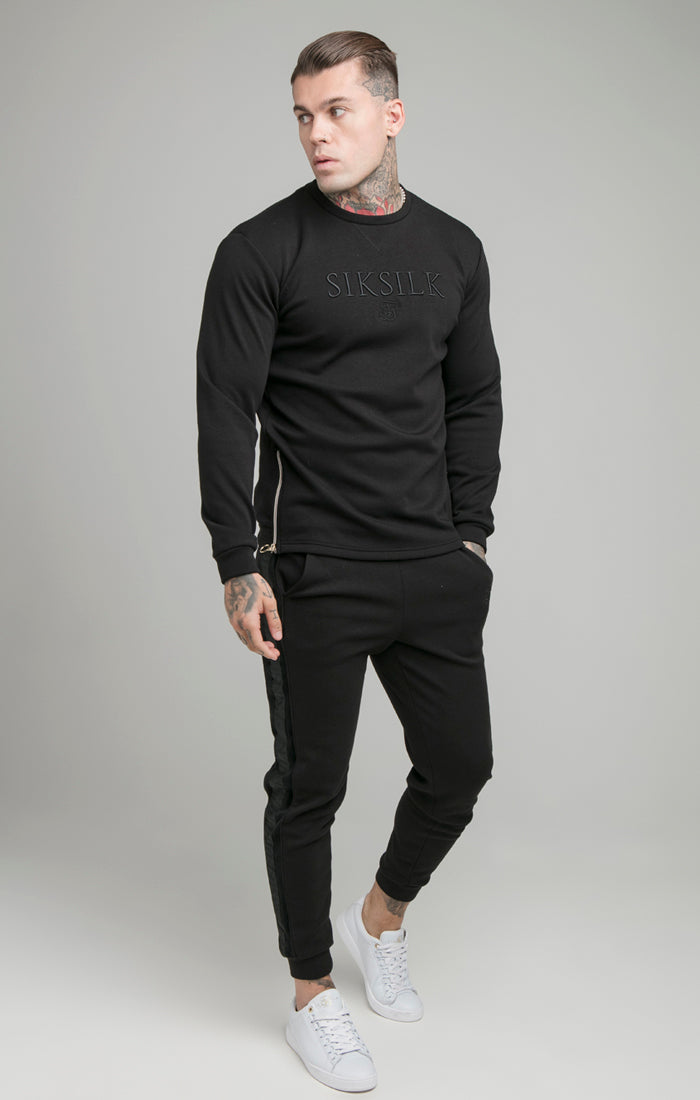 Black Opulent Crew Neck Sweatshirt (5)
