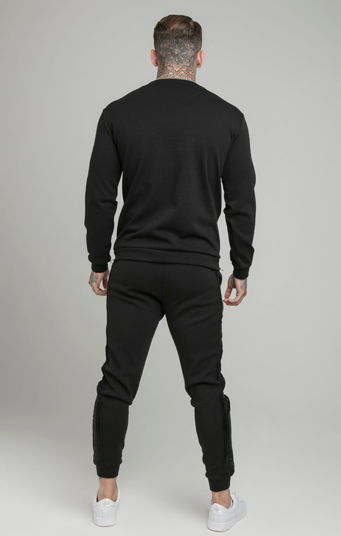 Black Opulent Crew Neck Sweatshirt (6)
