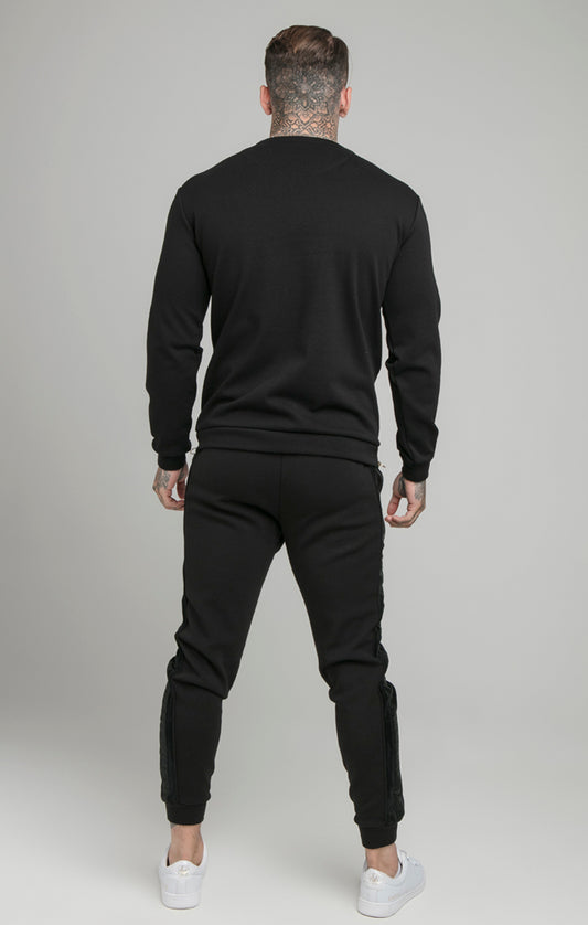 Black Opulent Crew Neck Sweatshirt