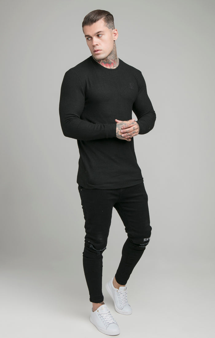 Black Muscle Fit Sweatshirt (3)
