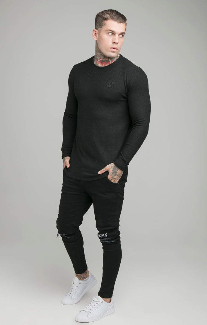 Black Muscle Fit Sweatshirt (2)