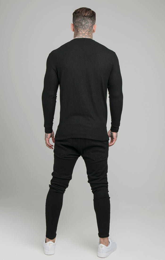 Black Muscle Fit Sweatshirt (4)
