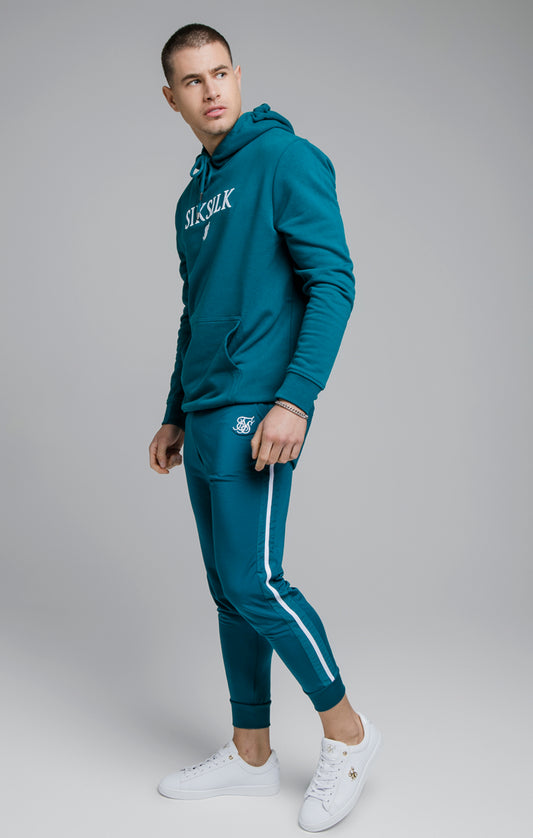 SikSilk Hose mit Seitenstreifen – Blaugrün und Weiß