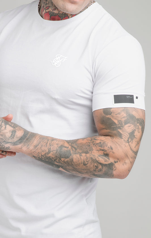 White Cuff Muscle Fit T-Shirt
