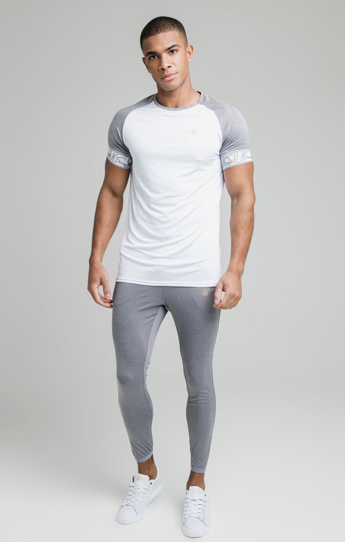 White Scope Elastic Cuffed T-Shirt (1)