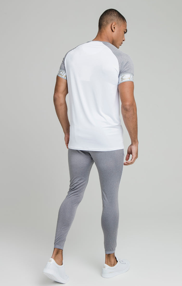 White Scope Elastic Cuffed T-Shirt (2)
