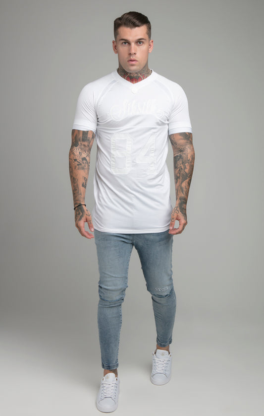 White Stretch Sports T-Shirt