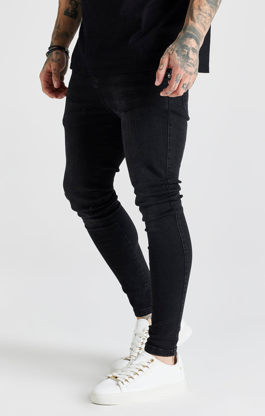Schwarze Gewaschene Essential Skinny Jeans