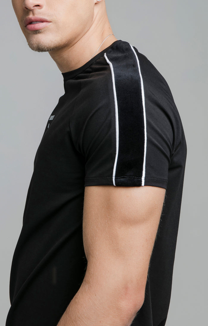 Black Raglan Muscle Fit T-Shirt (5)