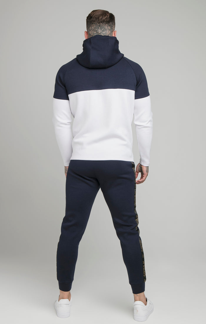 Navy Tape Zip Through Hoodie And Jogger Set (3)