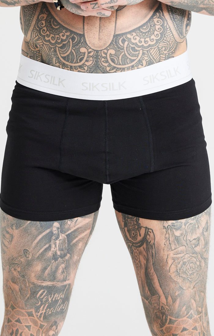 Black, White And Grey Pack Of 3 Boxers (6)