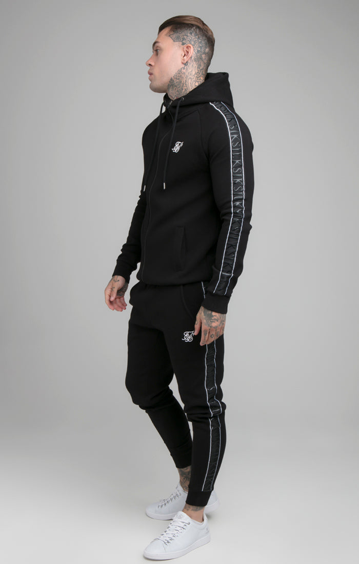 Black Impact Tape Fitted Jogger (4)