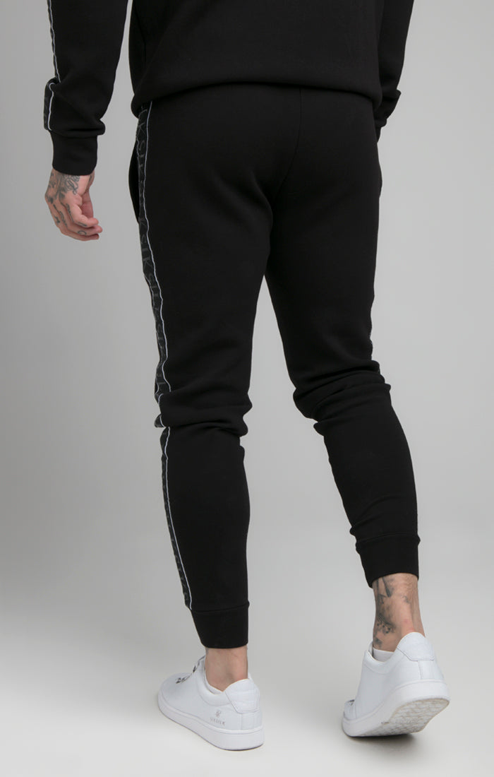 Black Impact Tape Fitted Jogger (3)