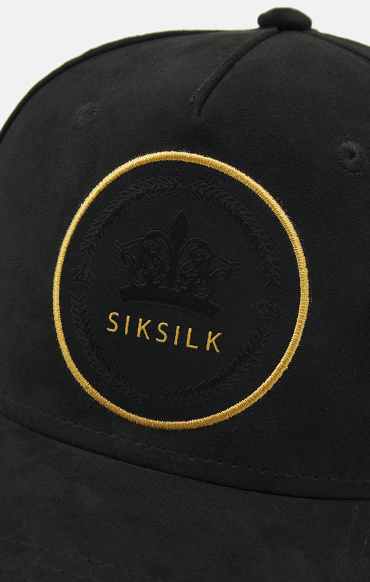 SikSilk Allover-Trucker Cap aus Wildleder – Schwarz