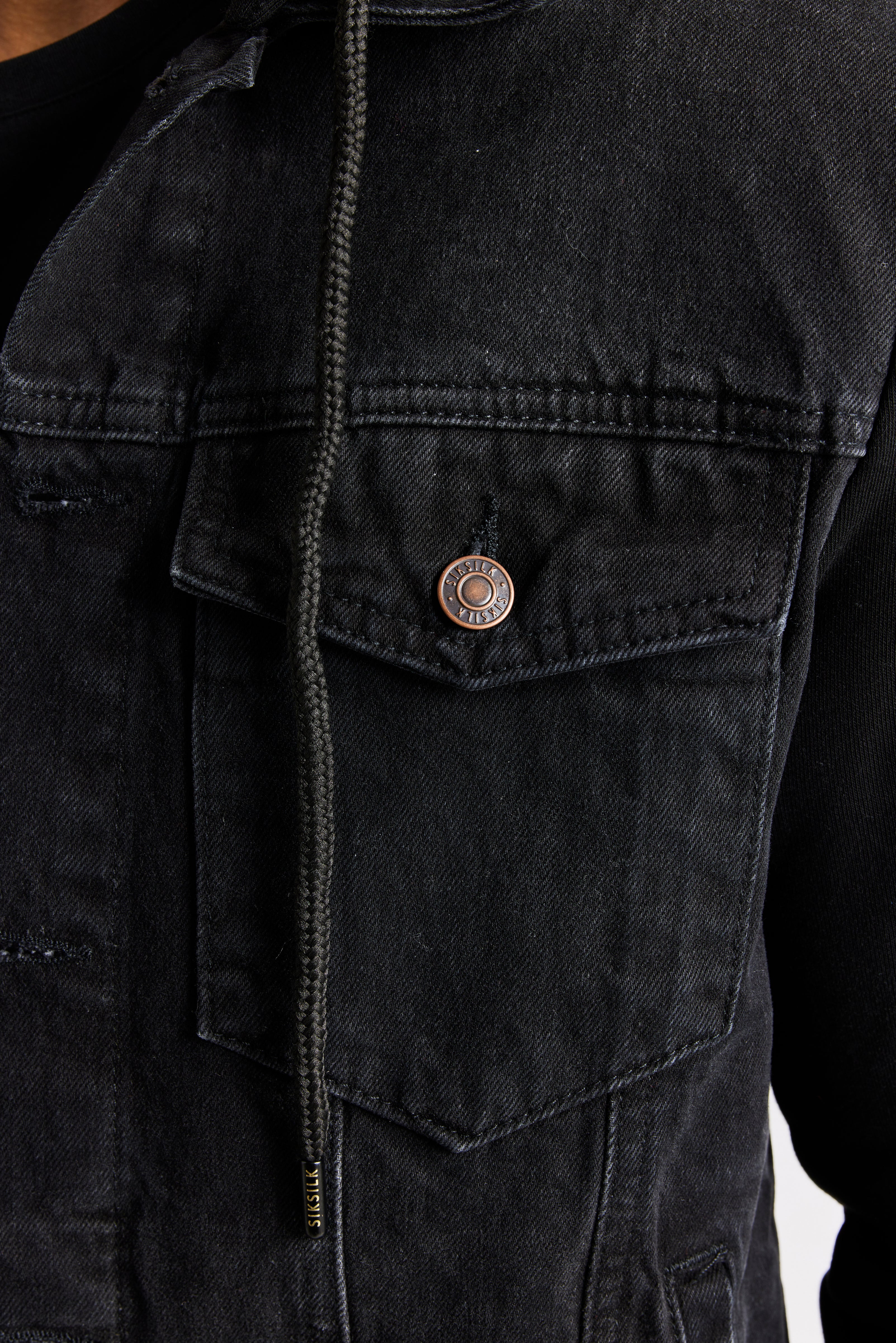 Black Essential Denim Jacket (5)