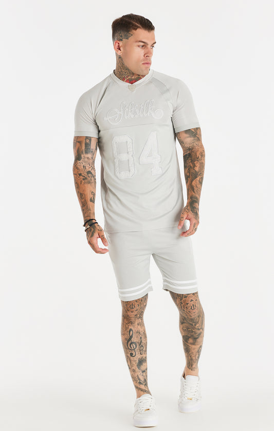 SikSilk Sport-T-Shirt aus Stretch – Grau