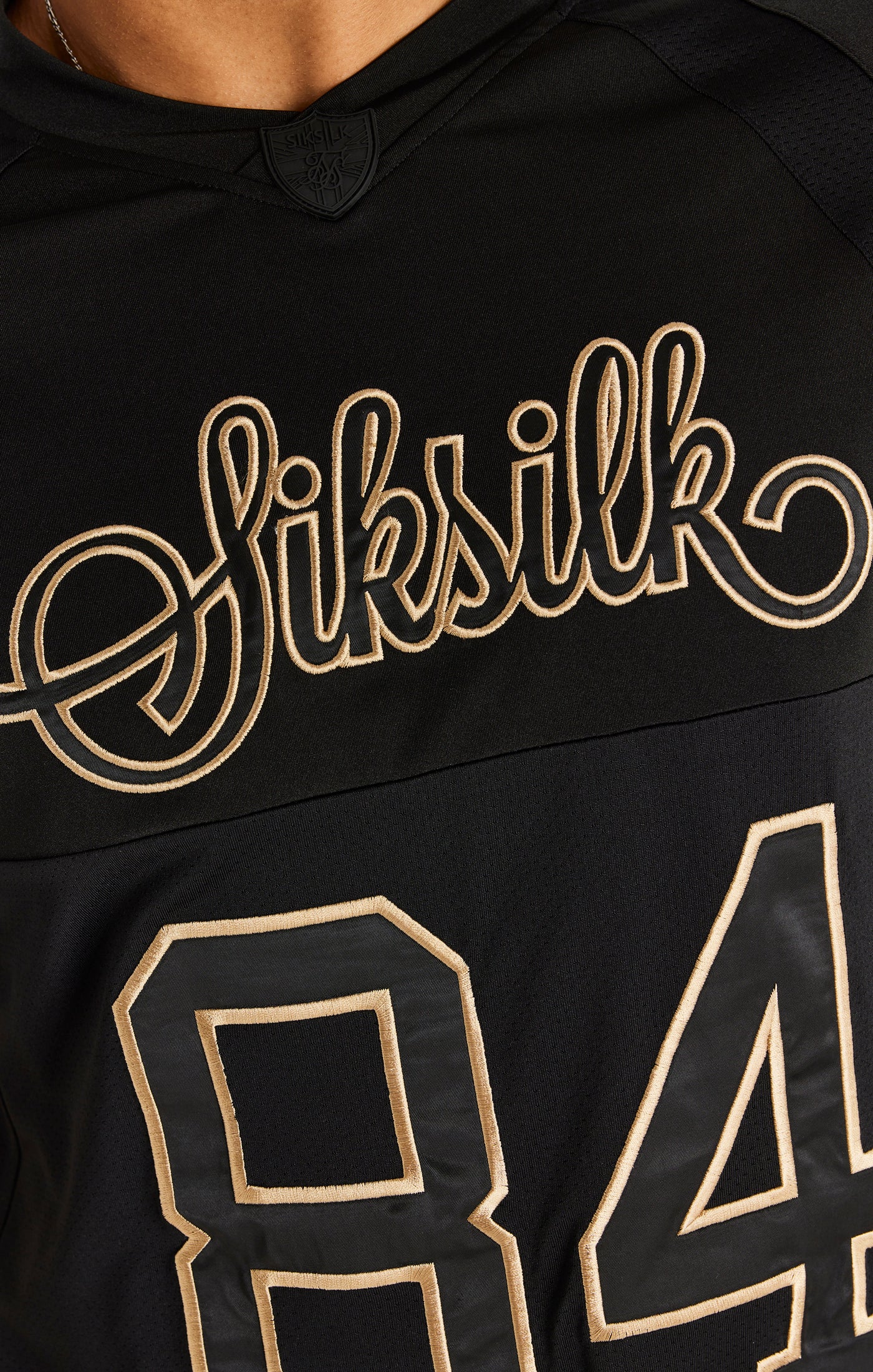 SikSilk Retro Sport-Funktions-T-Shirt mit kurzen Ärmeln – Schwarz (1)