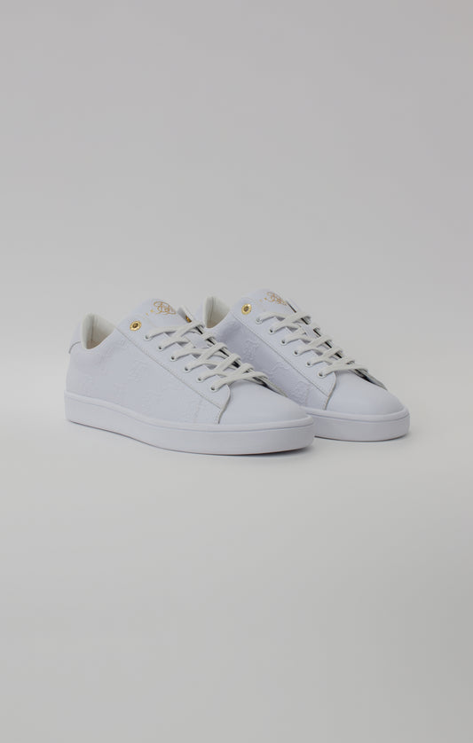 SikSilk Sneaker 'Elite' mit Monogramm – Weiß