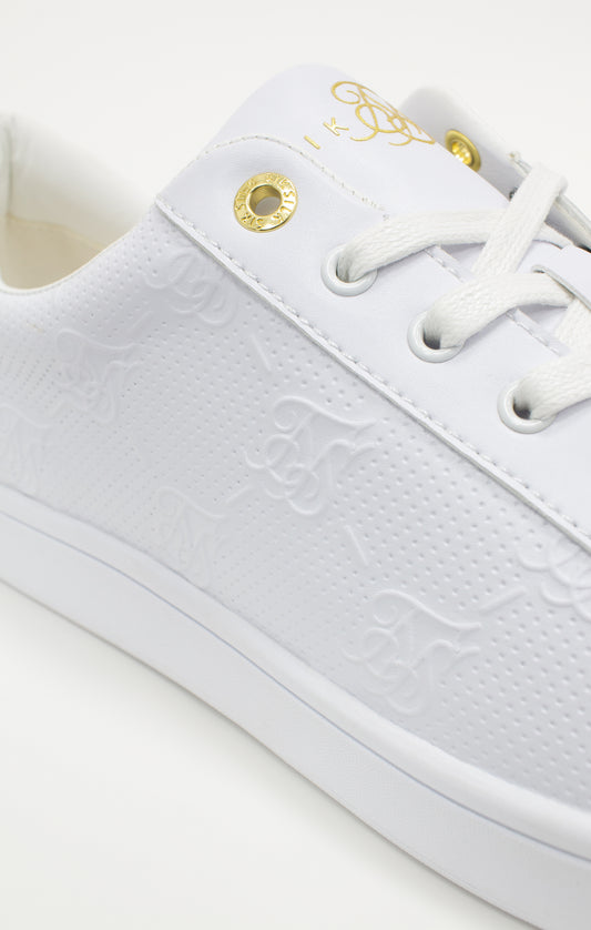 SikSilk Sneaker 'Elite' mit Monogramm – Weiß