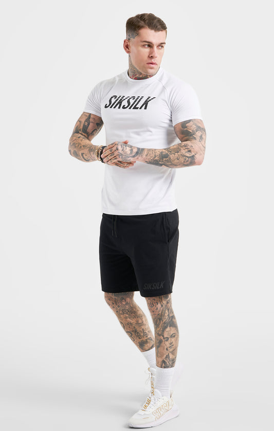 Weißes Kurzarm Sport T Shirt