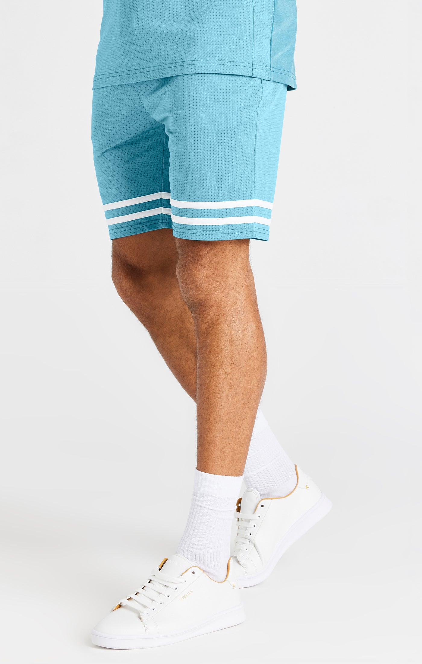 Teal Relaxed Mesh Shorts