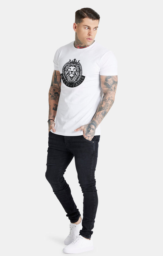 Messi X SikSilk T-Shirt mit Strassapplikation - Weiß