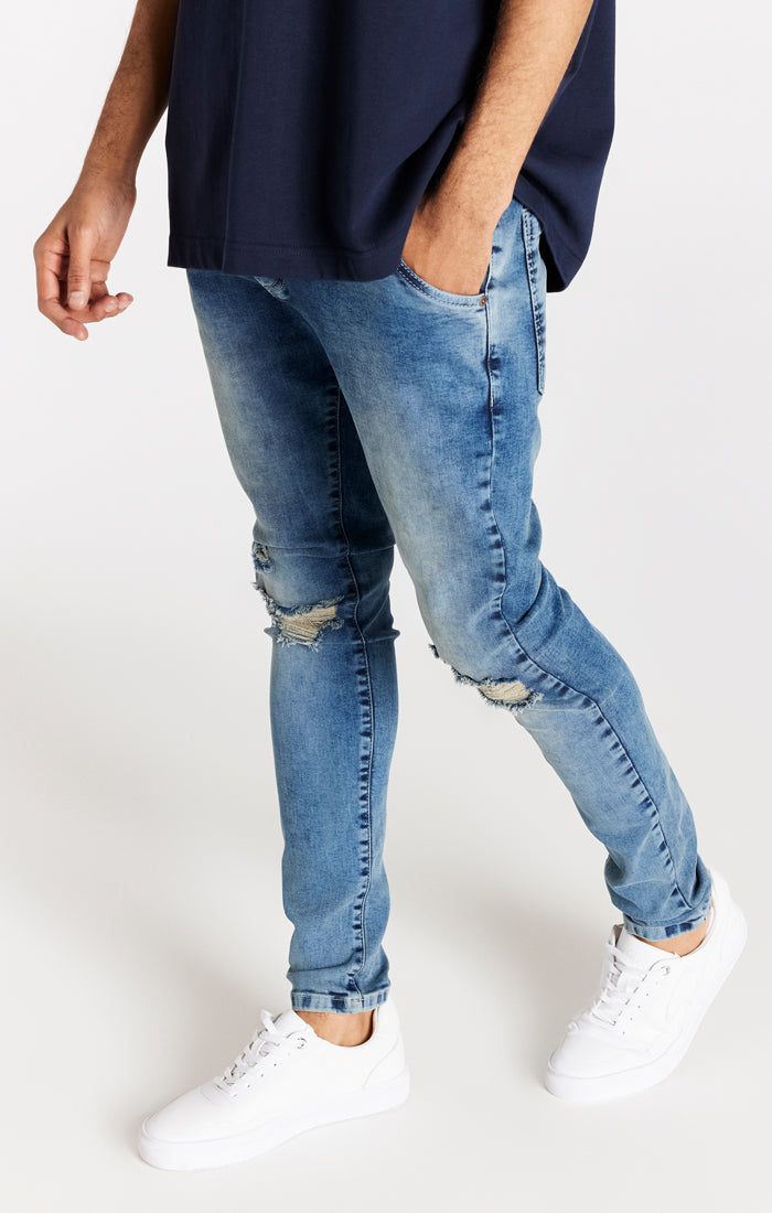 Light Blue Distressed Slim Fit Jean (1)
