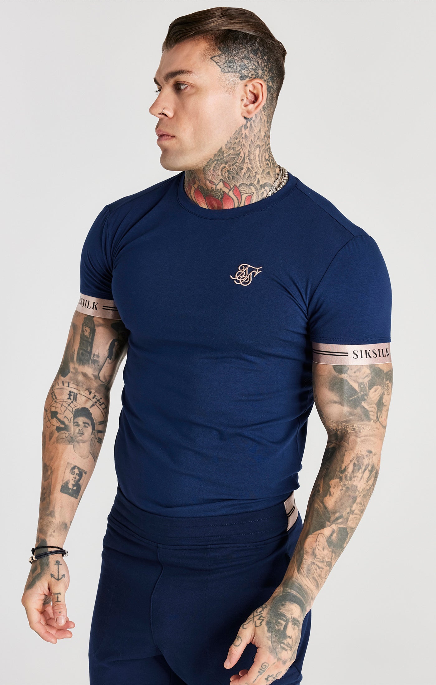 SikSilk Supremacy Funktions-T-Shirt - Marineblau