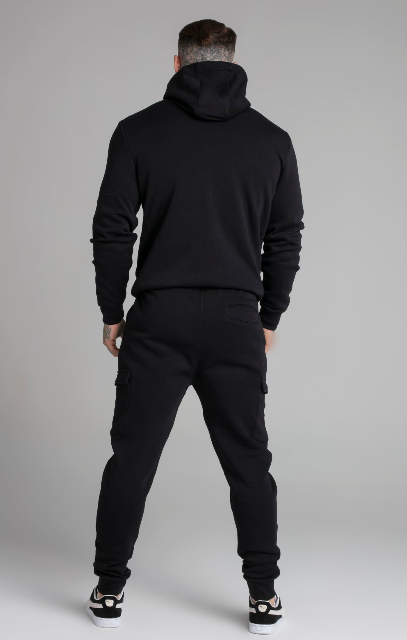 SikSilk Sweatshirt &#39;Core&#39; mit Reißverschluss und Trichterausschnitt – Schwarz (4)