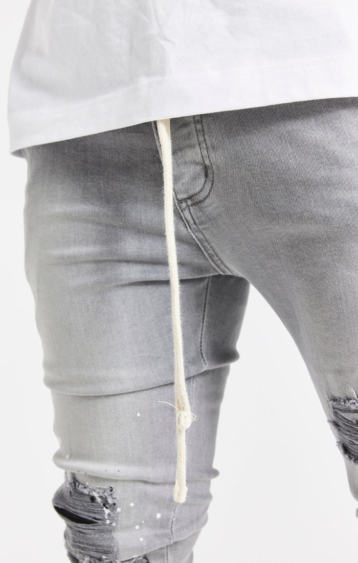 Grey Distressed Basic Cut Jean (3)
