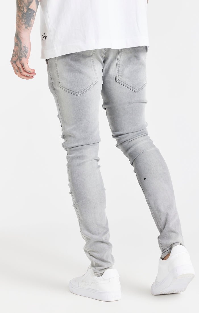 Grey Distressed Basic Cut Jean (2)