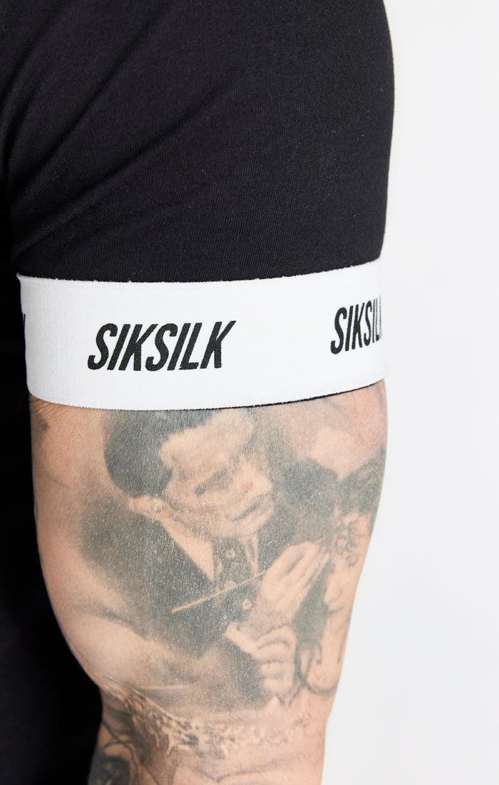 SikSilk T-Shirt mit geradem Saum aus Funktionsstoff – Schwarz (7)