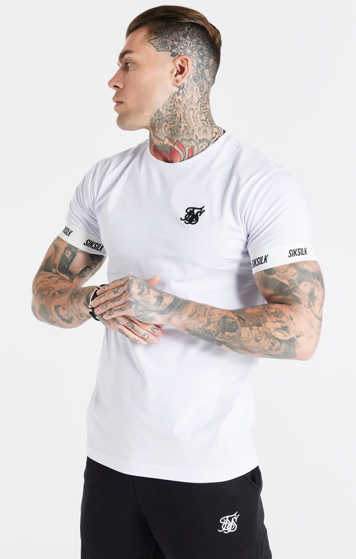 SikSilk T-Shirt mit geradem Saum aus Funktionsstoff – Weiß (6)