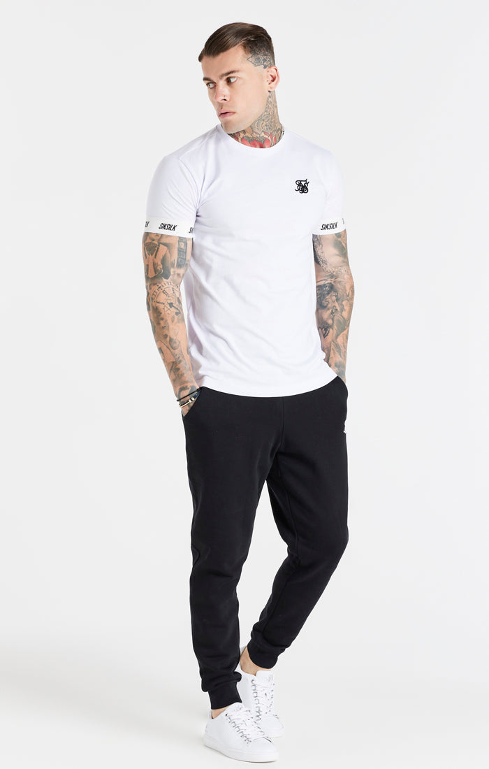 SikSilk T-Shirt mit geradem Saum aus Funktionsstoff – Weiß (3)