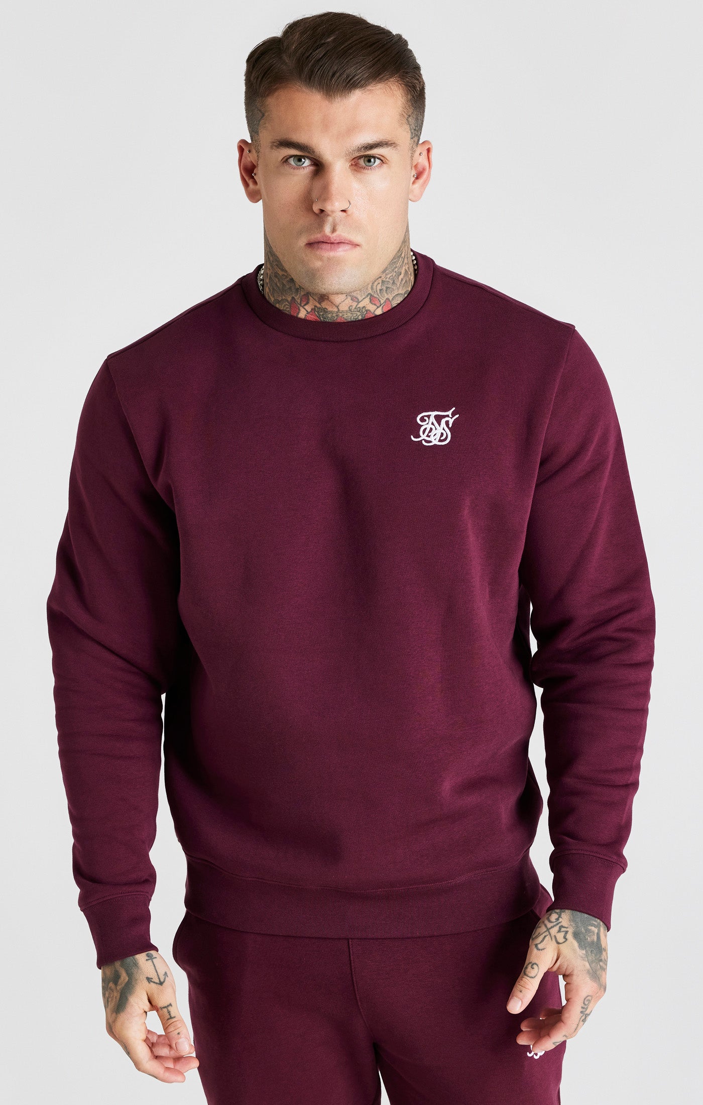 Burgunderfarbenes Essential Sweatshirt