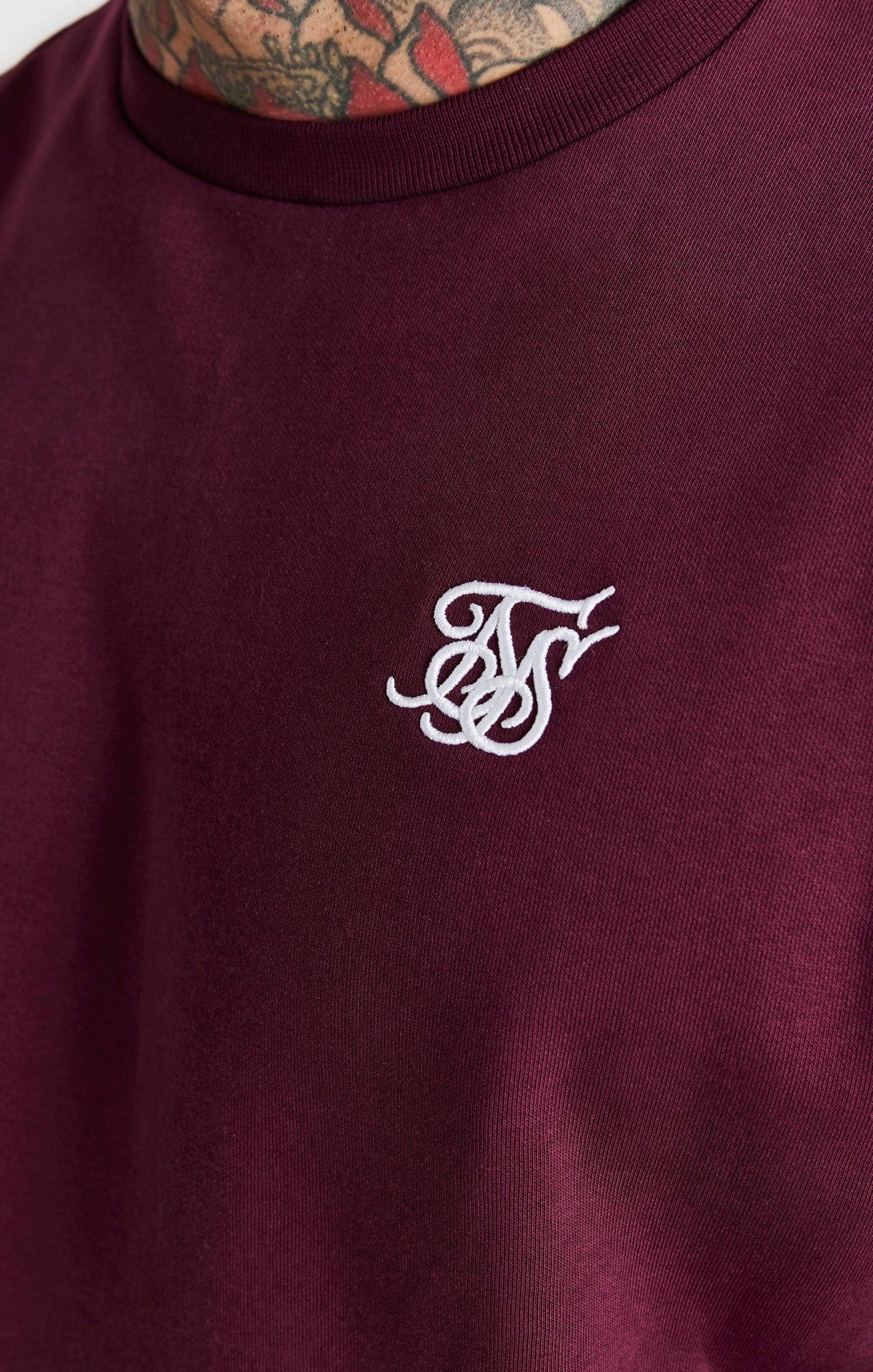 Burgunderfarbenes Essential Sweatshirt (1)
