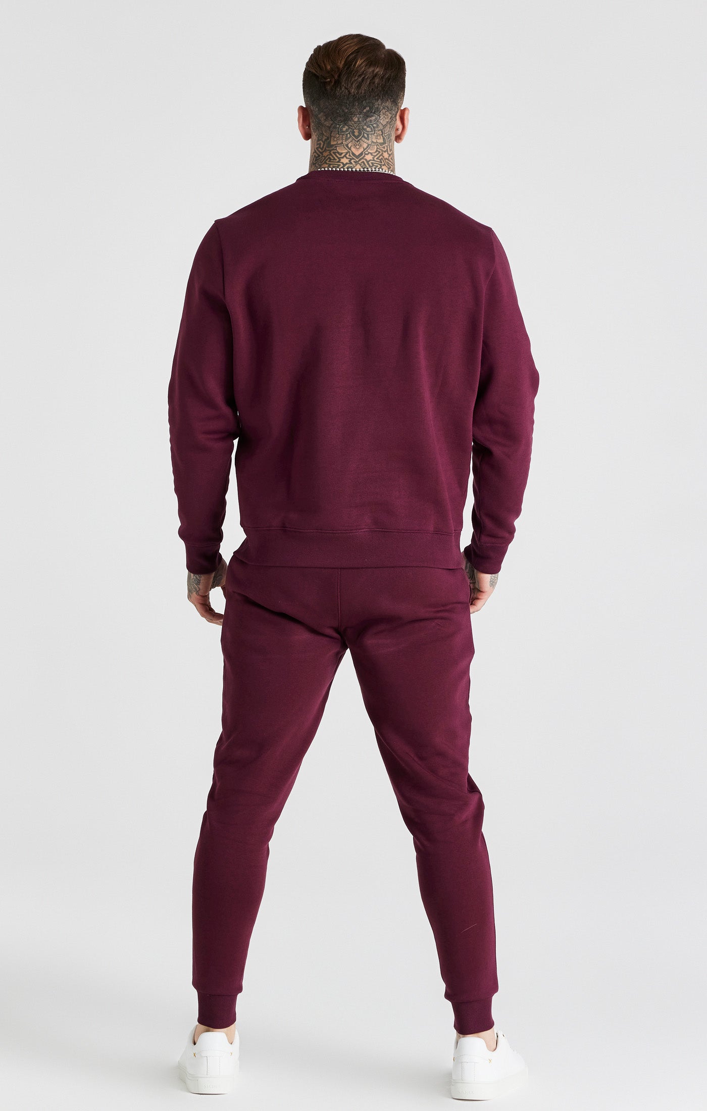 Burgunderfarbenes Essential Sweatshirt (6)