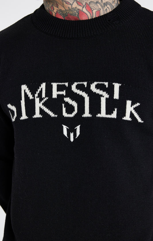 Messi X SikSilk Division-Strickpullover - Schwarz
