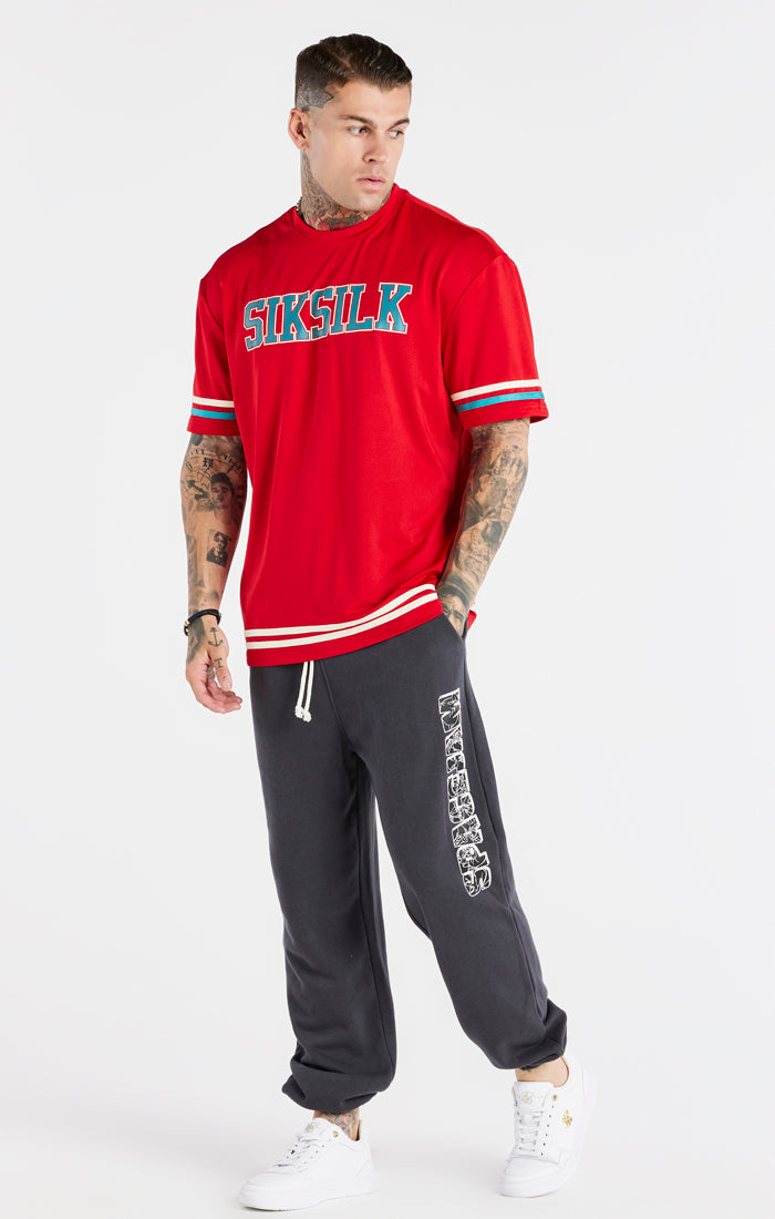 Red Green Space Jam x SikSilk Baseball T-Shirt (4)