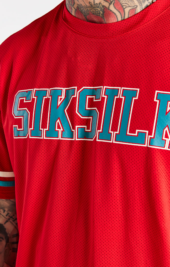 Red Green Space Jam x SikSilk Baseball T-Shirt (1)
