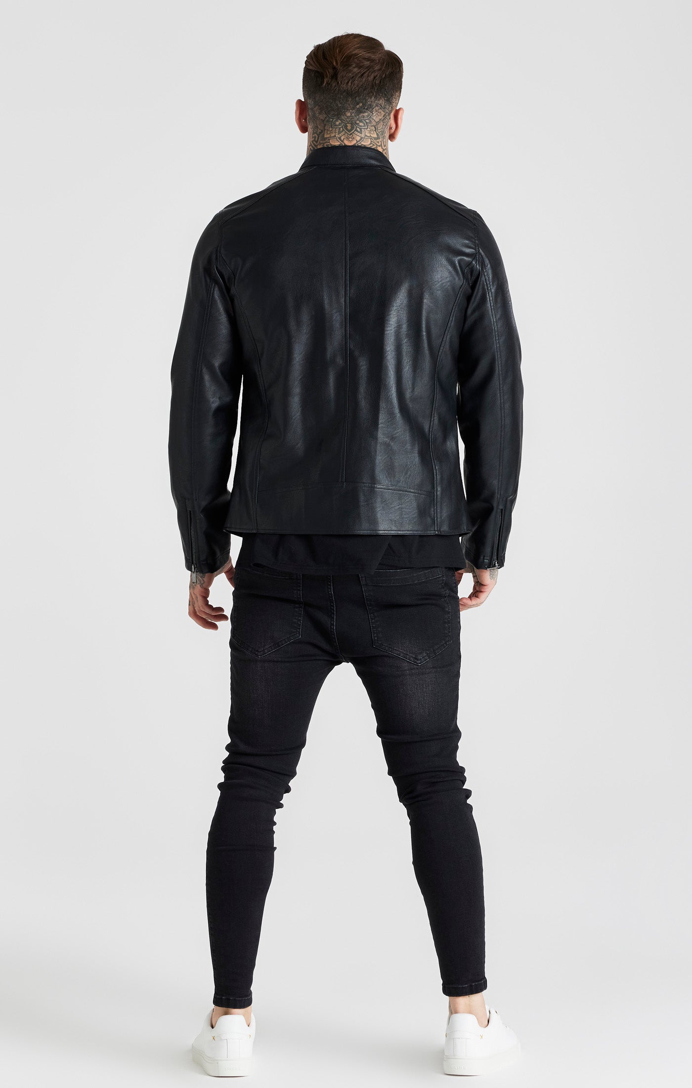Black Stand Collar Jacket (6)